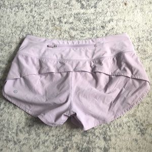 Lululemon 4 lavender speed shorts